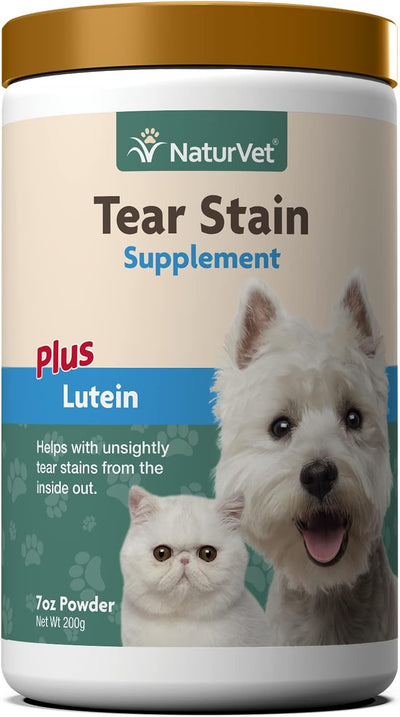 Garmon Corp NaturVet Tear Stain Supplement Plus Lutein for Dogs and Cats, 200 gm Powder, Made in USA