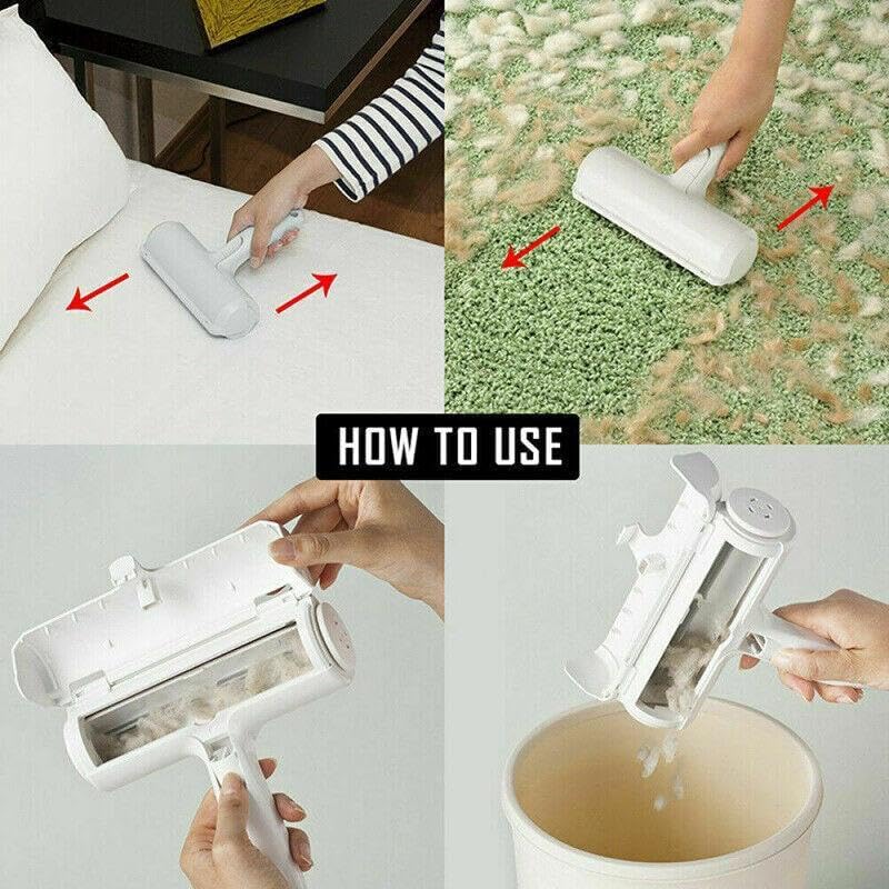 AIMALL Pet Dog Cat Hair Remover, Self-Cleaning Fur Removal Tool for Sofa