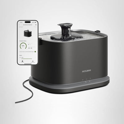 PETLIBRO Upgrade Cat Water Fountain Stainless Steel Tray, Dockstream 2 Cat Fountain Indoor, 3L