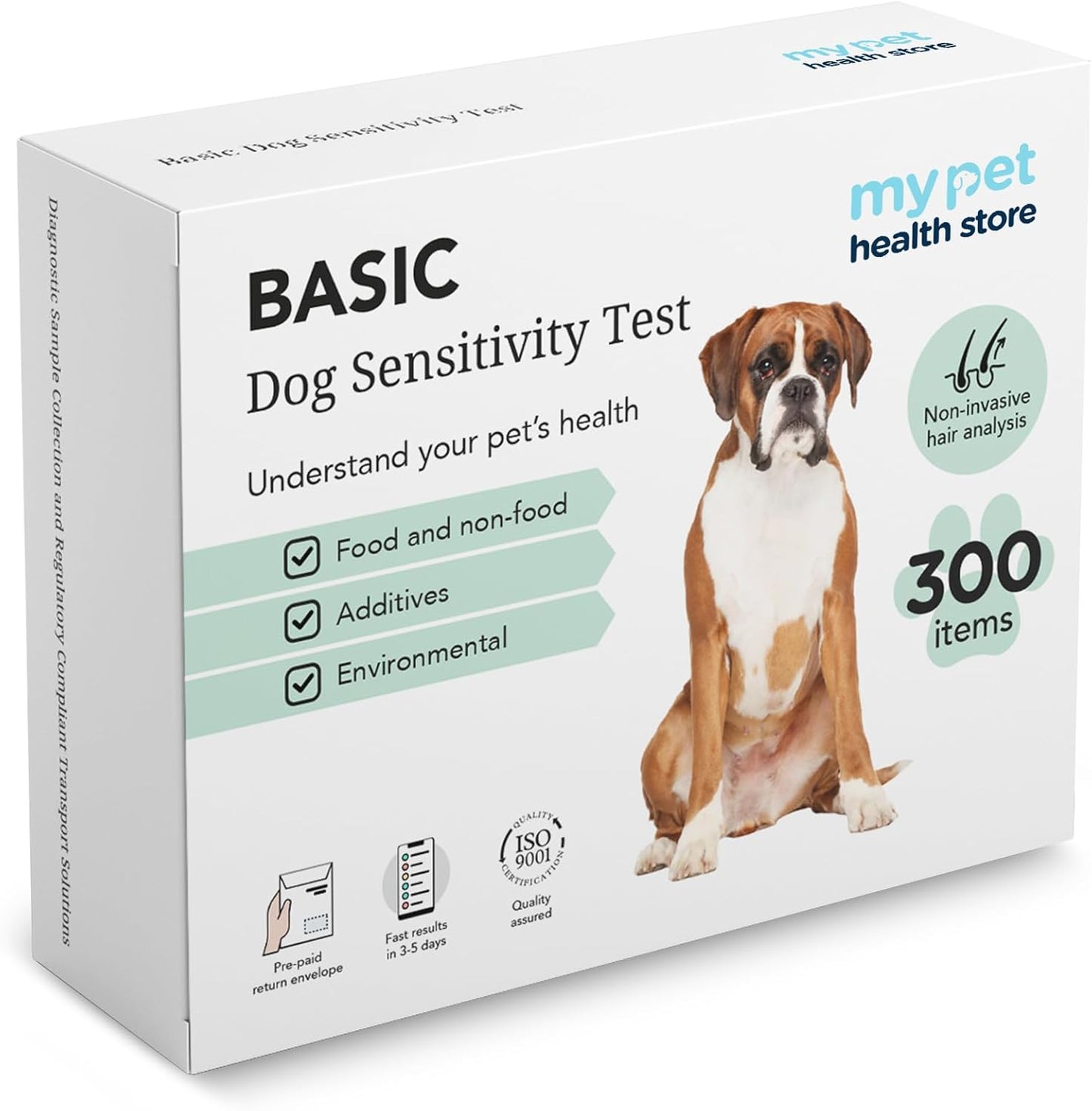 Sensitivity Test - Home Dog Sensitivity Test | 300 Items Checked | Fast 3-5 Day Results | Painless Hair Sample Method | Food, Environment & Additives Analysis