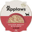Applaws 100% Natural Wet Cat Food Chicken Breast with Duck in Broth, Limited Ingredients Pet Food 60g Pot (Pack of 10)