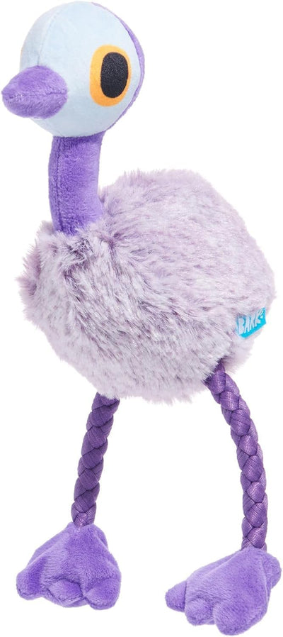 Barkbox Adelaide Emu Plush Dog Toy – Aussie Outback Inspired Squeaky & Rope Tug Toy