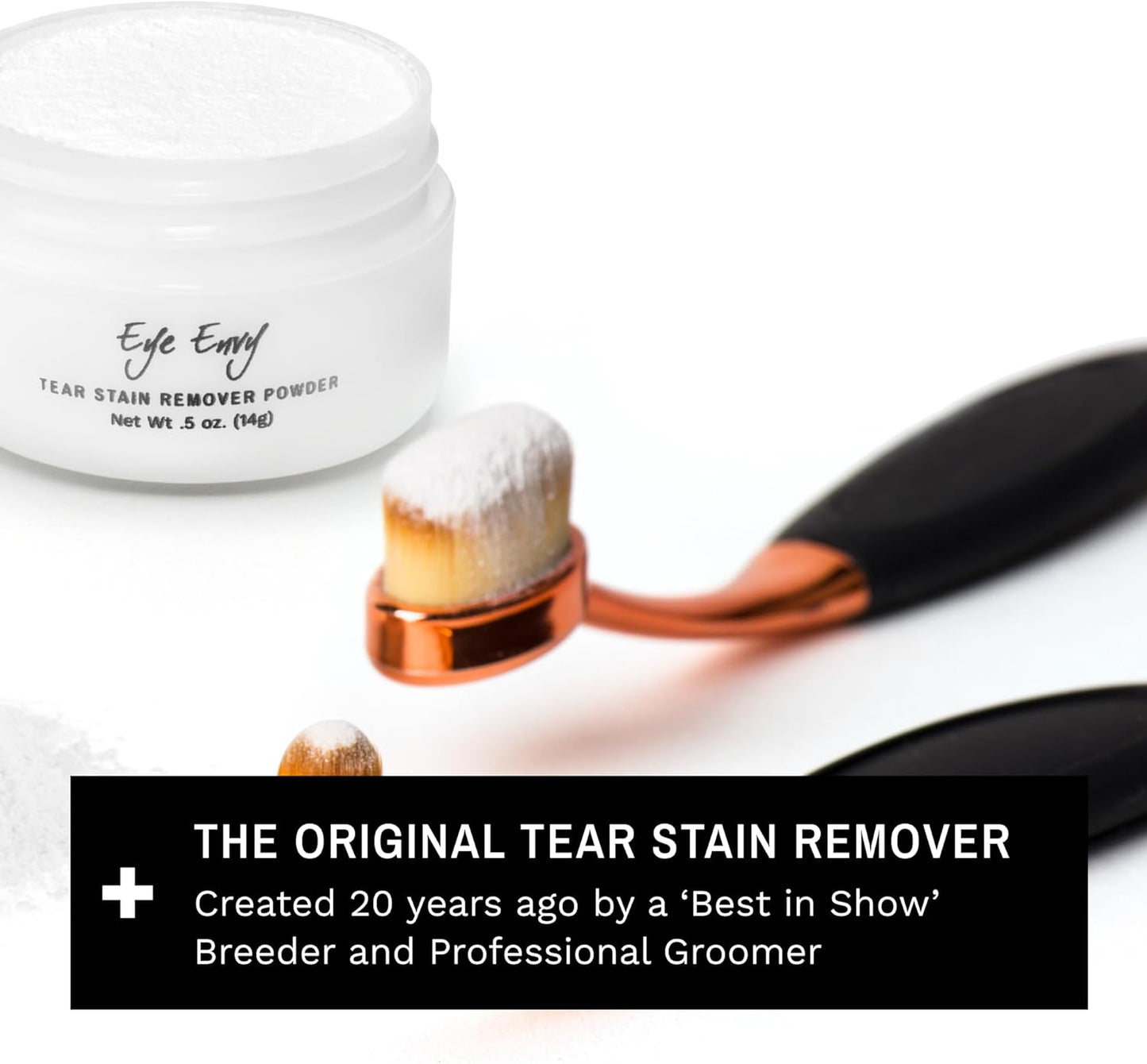 Eye Envy Tear Stain Remover Powder for Dogs and Cats. 100% Natural,Made in The USA (70gm)