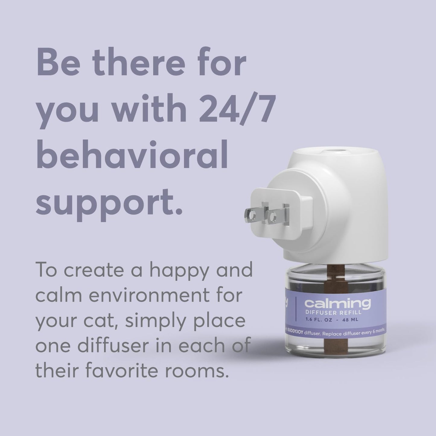 Cat Calming Diffuser Refills – Long-Lasting 30-Day – (2 Diffusers + 2 Refills)