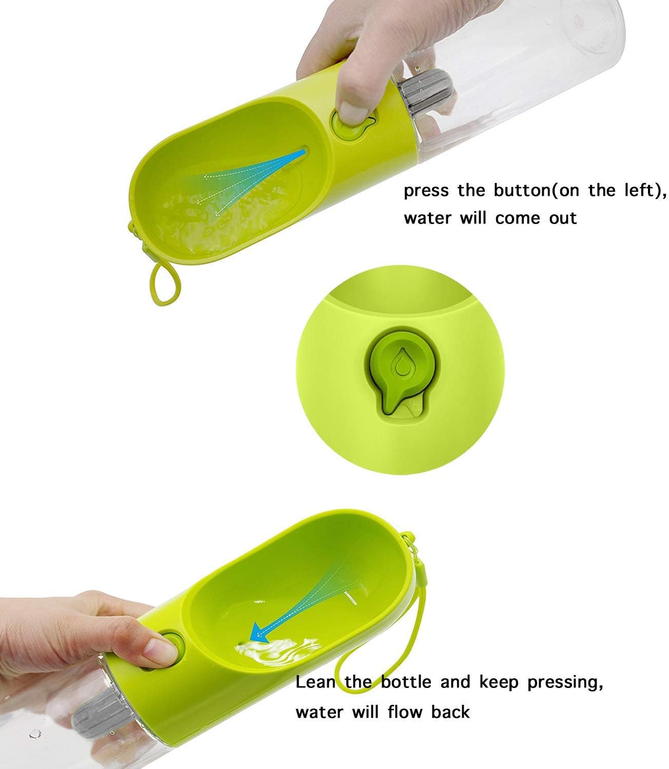 PETKIT Dog Water Bottle with Filter BPA Free, Leak Proof Dog Drinking Bowl