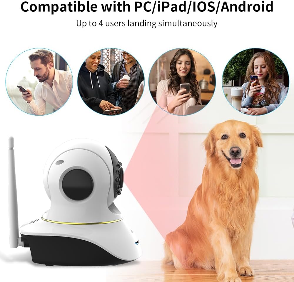 VSTARCAM Pet Camera with Laser, 3MP 2.4GHz WiFi Interactive Dog & Cat Laser Toy with Night Vision