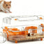 8-in-1 Dwarf Hamster Cage, No Assembly Full Transparent, Small Desktop/Breeding/Nursery Cage