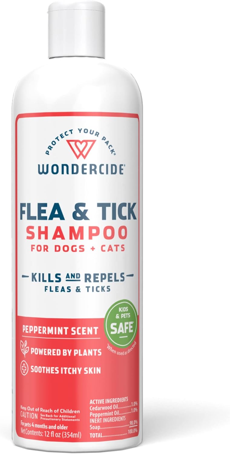 Wondercide - Flea & Tick Shampoo for Dogs and Cats - 12 Fl oz