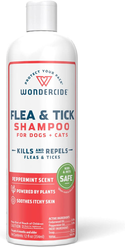 Wondercide - Flea & Tick Shampoo for Dogs and Cats - 12 Fl oz
