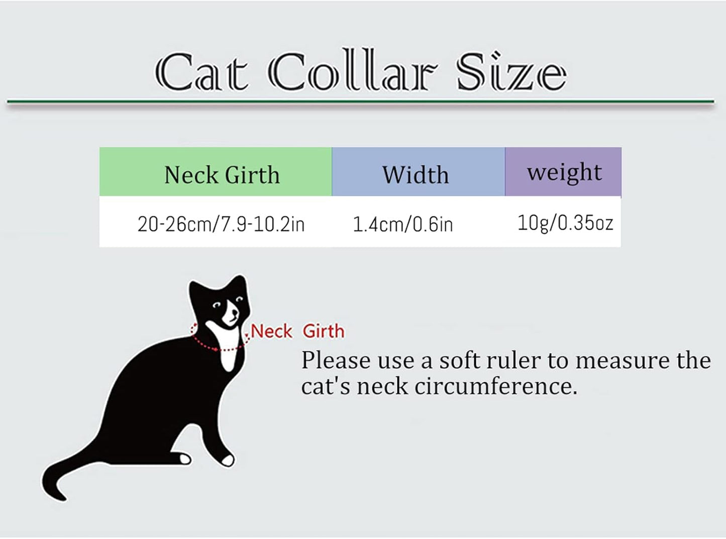 Yonsbox Personalized Anti Strangulation Kitten Cat Collars with Bell Breakaway