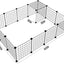 MelPet Pet Playpen Foldable Metal Pet Cage Enclosure Puppy Fence 16 Panels