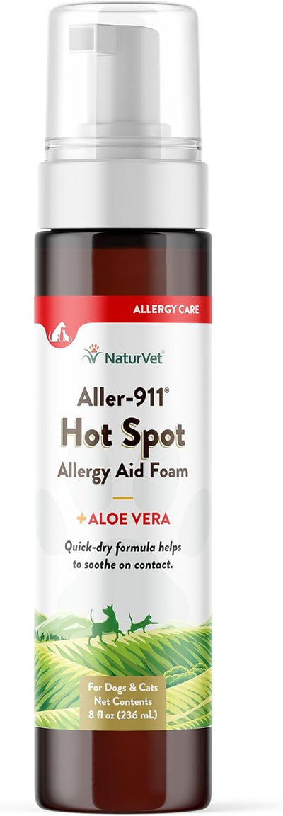 NaturVet Aller-911™ Hot Spot Foam for Dogs and Cats -- 8 fl oz