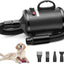 Dog Blower, Hair Dryer for Dogs 2800W, Hair Dryer Dogs Adjustable Speed and Temperature
