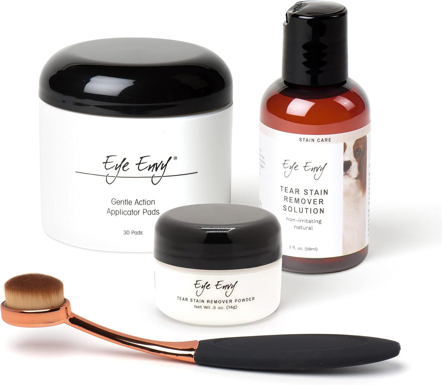 Eye Envy Dog Tear Stain Remover Starter Kit with ProPowder Brush,Made in USA
