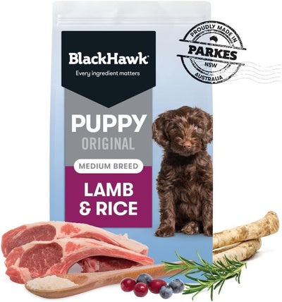 Black Hawk Puppy Medium Breed Lamb and Rice Dry Dog Food 10 Kg