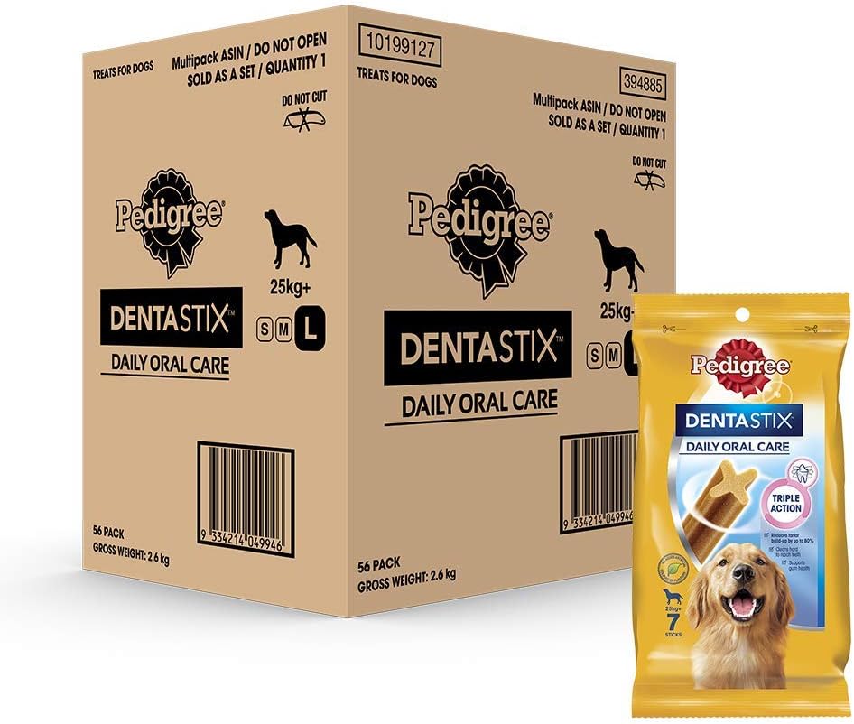 PEDIGREE DentaStix Large Dental Dog Treats Daily Oral Care 56 Sticks Value Pack