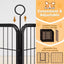 VAKA 32" Dog Playpen, 8 Panels Folding Dog Play Pen Frame 80cm