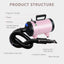 VOLKWELL 3200W/4.3HP Pet Grooming Dryer, Adjustable Speed & Temperature Control Pink Dog Blow Dryer, High Velocity Dog Hair Dryer with 4 Nozzles(Pink)