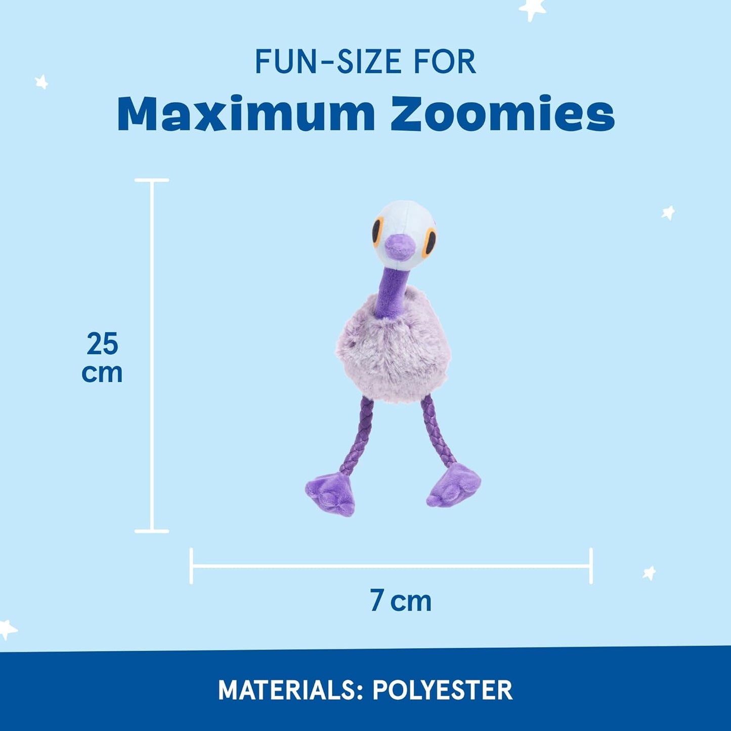 Barkbox Adelaide Emu Plush Dog Toy – Aussie Outback Inspired Squeaky & Rope Tug Toy