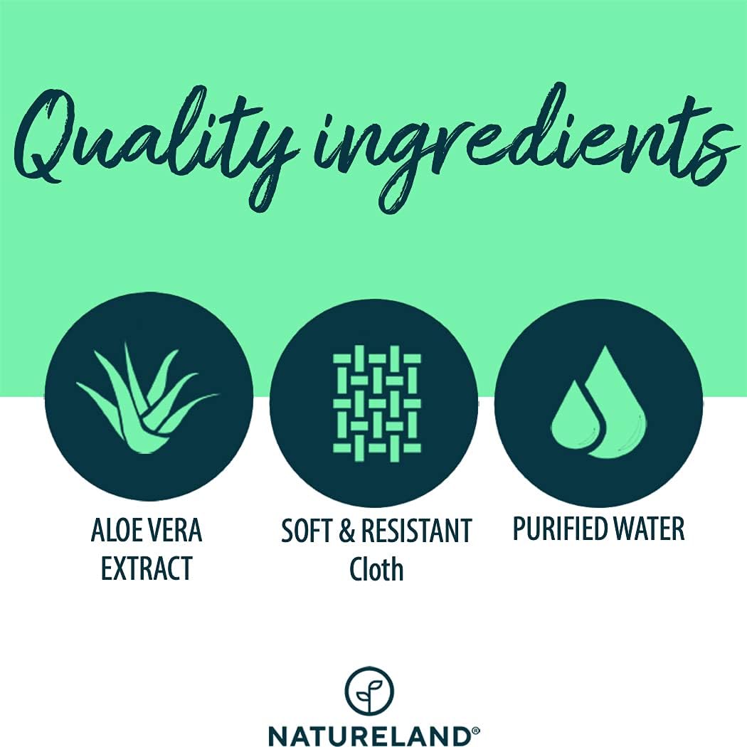 [150 pcs Extra-Large] Natureland Dog Ear Wipes - Extra Large Pads [170%] Ear Infections and Ear Odor in Pets