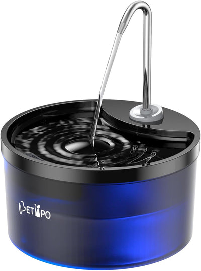 Cat Water Fountain, 3L/100oz Pet Water Fountain for Cats Indoor, BPA-Free (Black, Plastic)