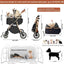 Dog Stroller, 24" Pet Cradle, Large PU Wear-Resistant Wheels, Cat Stroller for Small & Medium 55 lbs, Lightweight Pet Stroller, Detachable Aluminum Cradle, Cup Holder