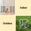 i.Pet Dog Playpen Enclosure 6 Panel Puppy Pet Fence Wooden Play Pen Gate Indoor