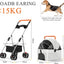 Pet Stroller with 4 Wheels, Foldable Pet Travel Carrier for Medium Small Dogs Cats