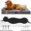 Lazy Lush Bolster Dog Bed for Extra Large Dogs, Memory Foam Orthopedic L-Shape