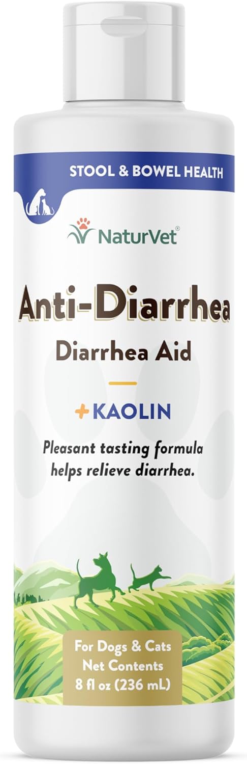 NaturVet Diarrhea Aid for Dogs and Cats, 237 ml