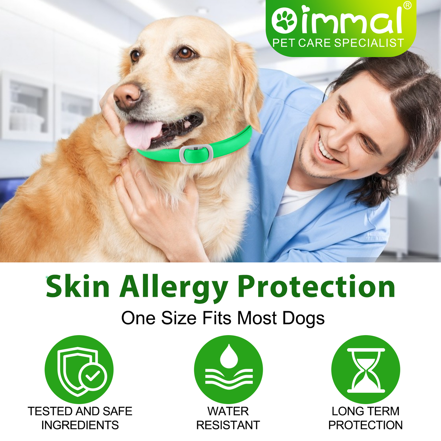 Dog Flea & Tick Collar 4 Pack – Natural Flea and Tick Prevention Collar, Waterproof, Adjustable, Long-Lasting Protection for Small, Medium & Large Dogs | 24 Months Total Protection