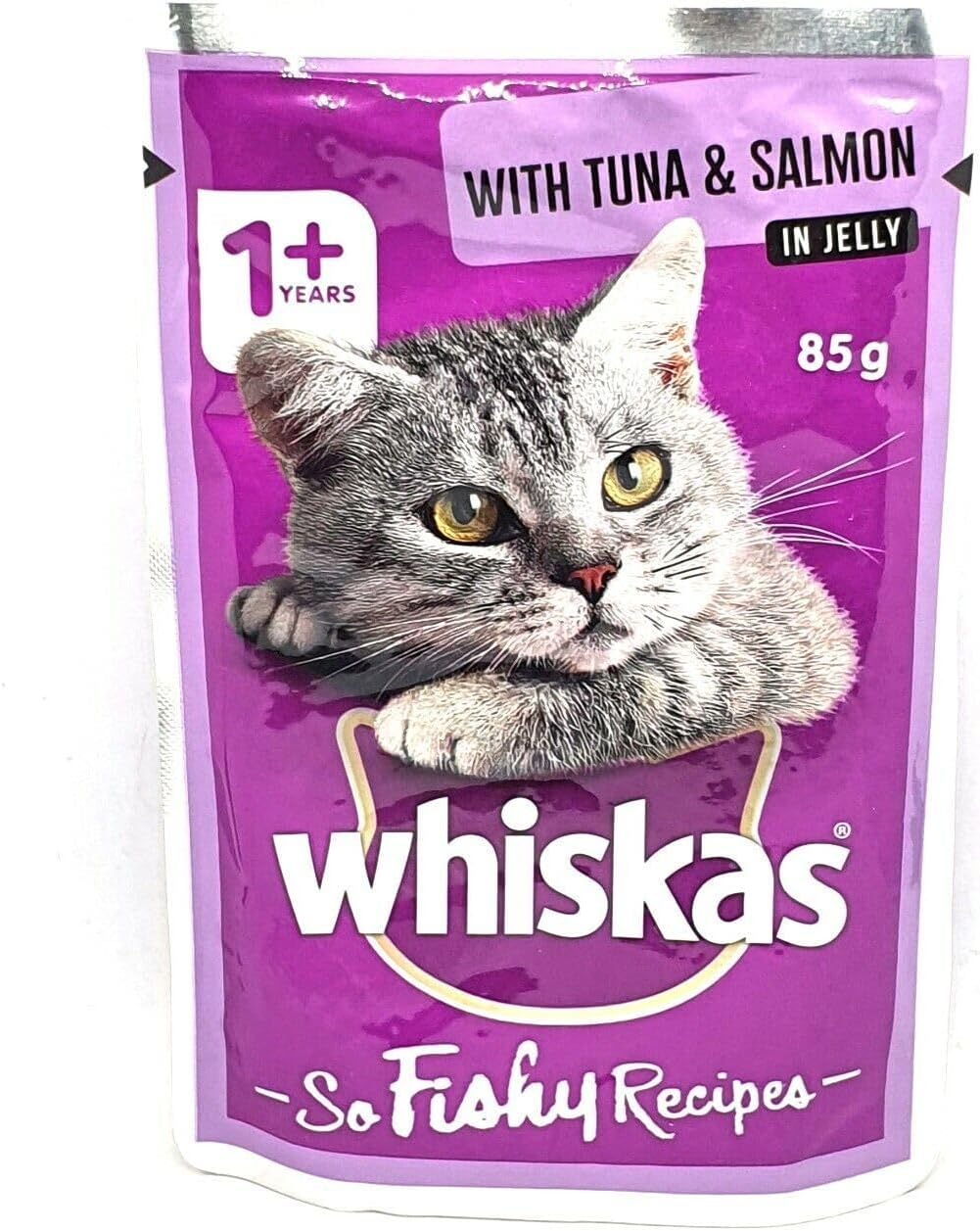 Whiskas So Fishy Ocean Platter in Jelly Adult Cat Wet Food 85g (Pack of 12)