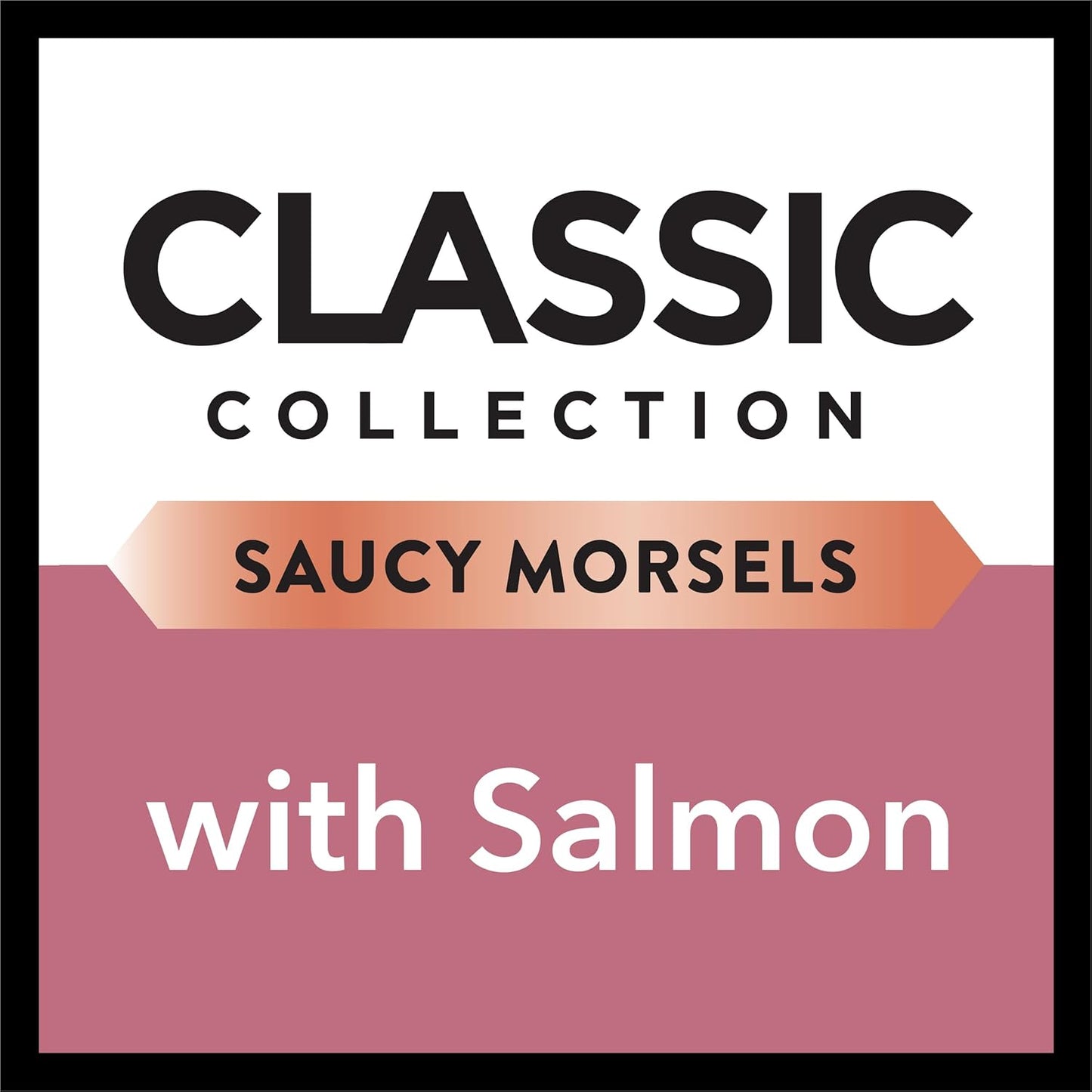 DINE Classic Collection Adult Wet Cat Food Saucy Morsels with Salmon 7 x 85g, 6 Pack (42 Trays)