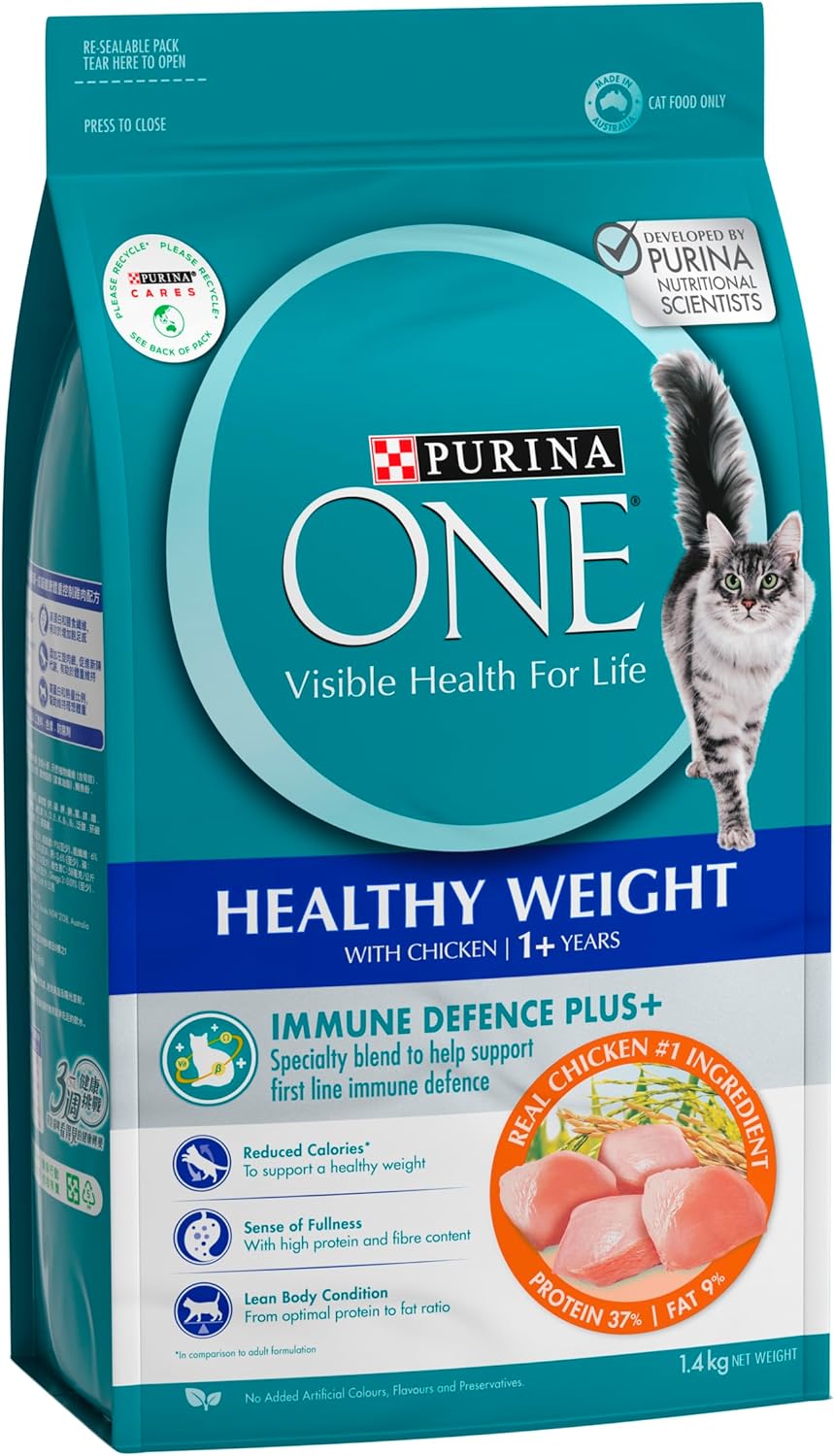 PURINA ONE Adult Dry Cat Food Healthy Weight Chicken 1.4kg