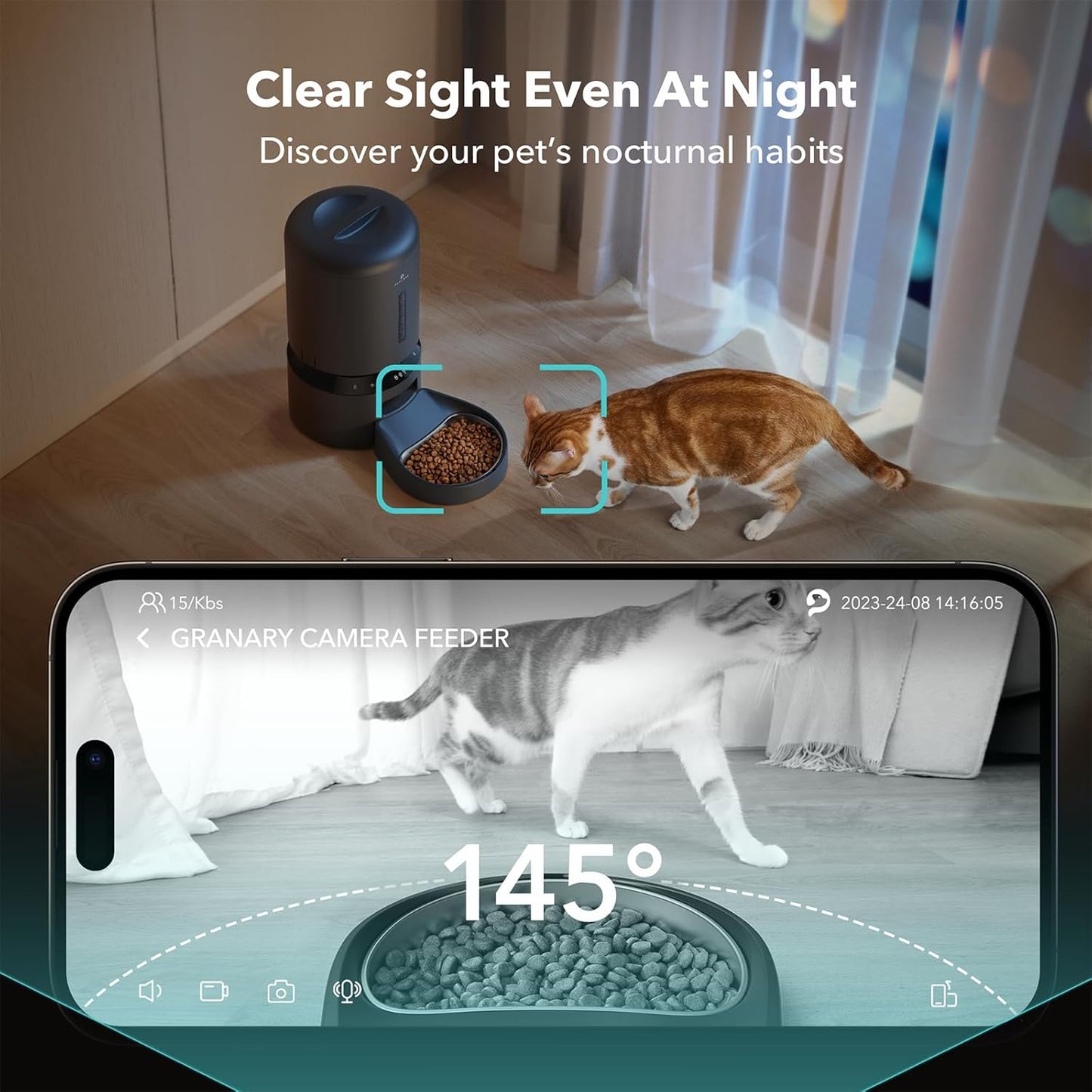 Peltibro Automatic Cat Feeder with Camera