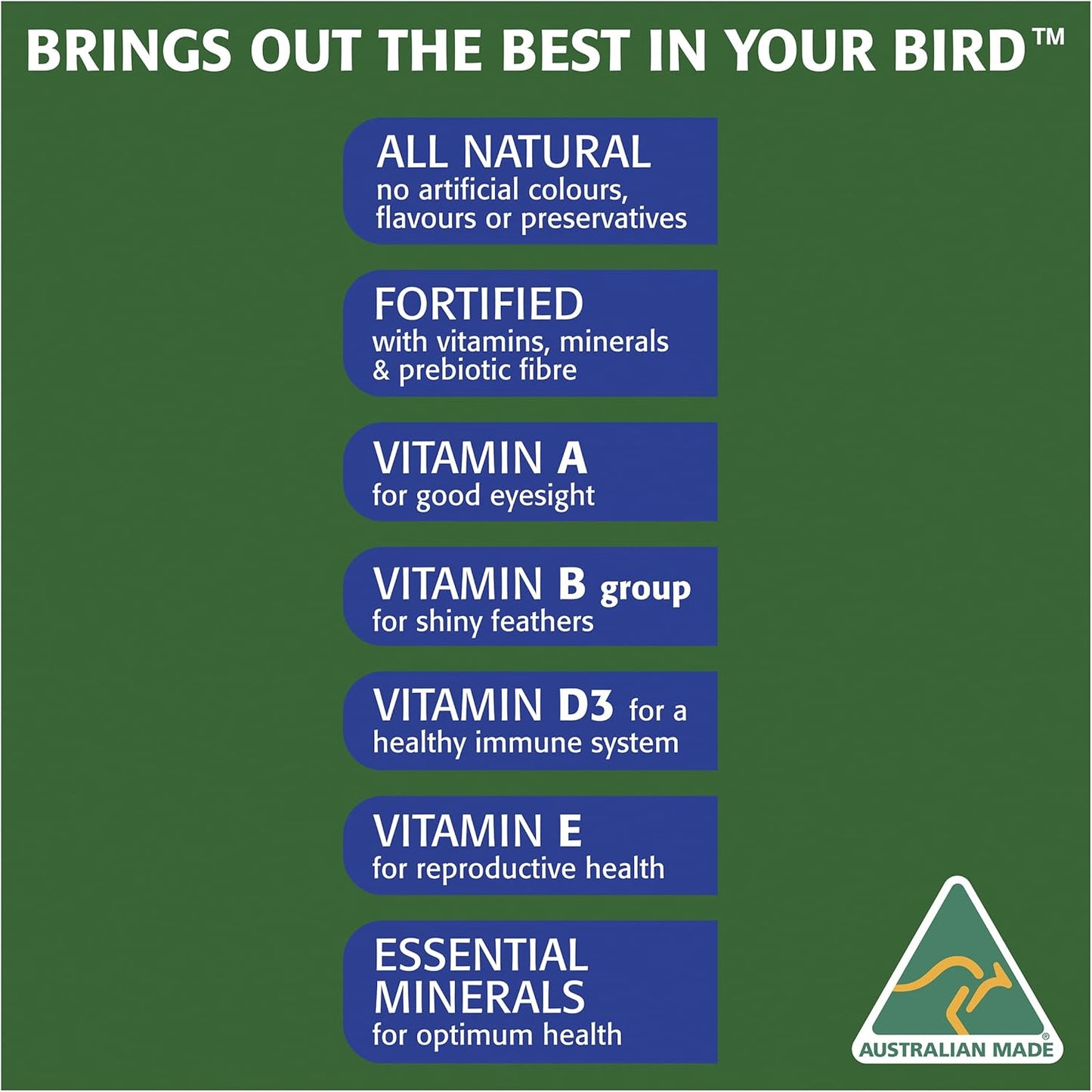 Trill Vitablend Small Bird Food 1.3kg, Pellets