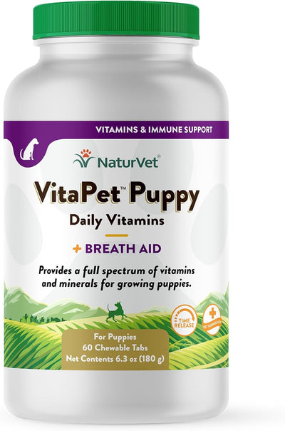 NaturVet Vita Time Release Pet Puppy Tablets, 60 Pills