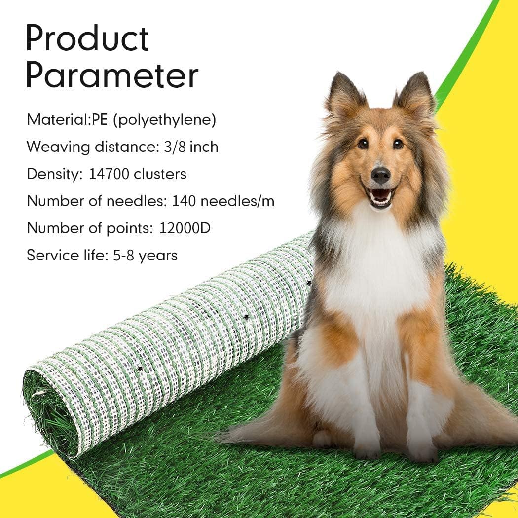 Dog Grass Pad, 2-Pack Portable Grass Pee Pads for Dogs (14inx18in)