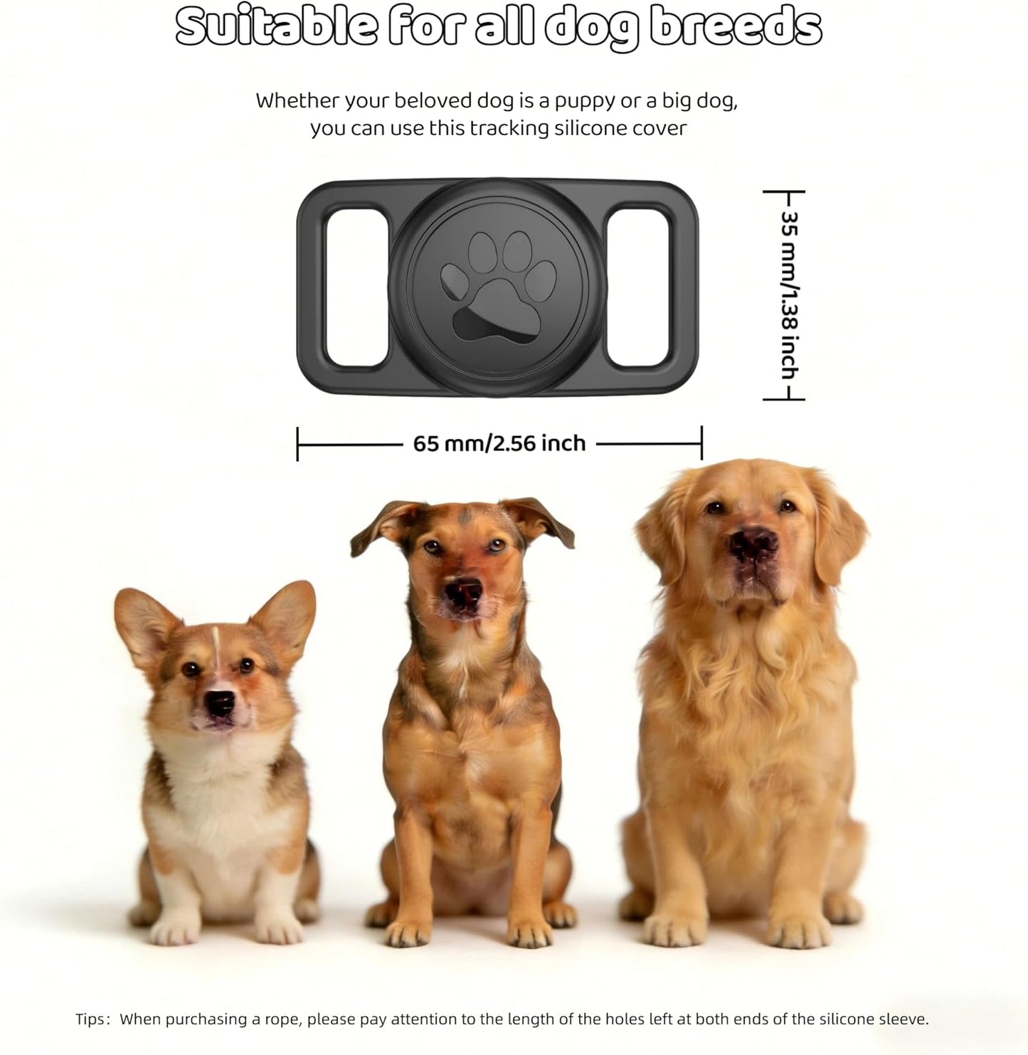 Pet Tracker,GPS Collar for Dogs (iOS Only) Smart tag,Waterproof Compatible with Apple Find My,No Monthly Fee,Advanced Tracking