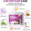 Pet Ear Cleaning Finger Wipes for Dogs & Cats - Dog Ear Cleaner with Aloe, Coconut Oil & Ginseng - Finger Dog Ear Wipes to Relieve Ear Itching, Infections, Wax & Smelly Ears - 50 Ct - Coconut Scent