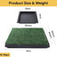 Dog Grass Pad with Tray Large, Puppy Turf Potty Reusable Training Pads with Pee Baffle, Artificial Grass Patch for Indoor and Outdoor Use, Ideal for Small and Medium Dogs