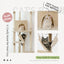 PAWZ Road Large Cat Tree Floor to Ceiling Cat Tower with a Cozy Condo, 6-Tier Cat Climbing Activity Center with Perch and Hammock for Adult Cats Beige