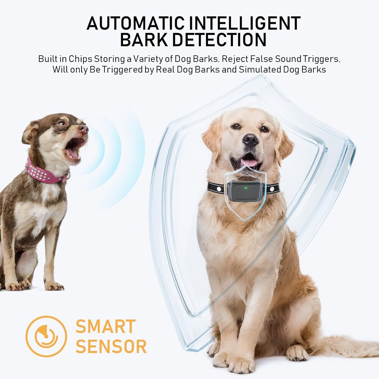 Anti Bark Collars for Dogs – Ultrasonic Dog Barking Collar with No Shock,Large Dog