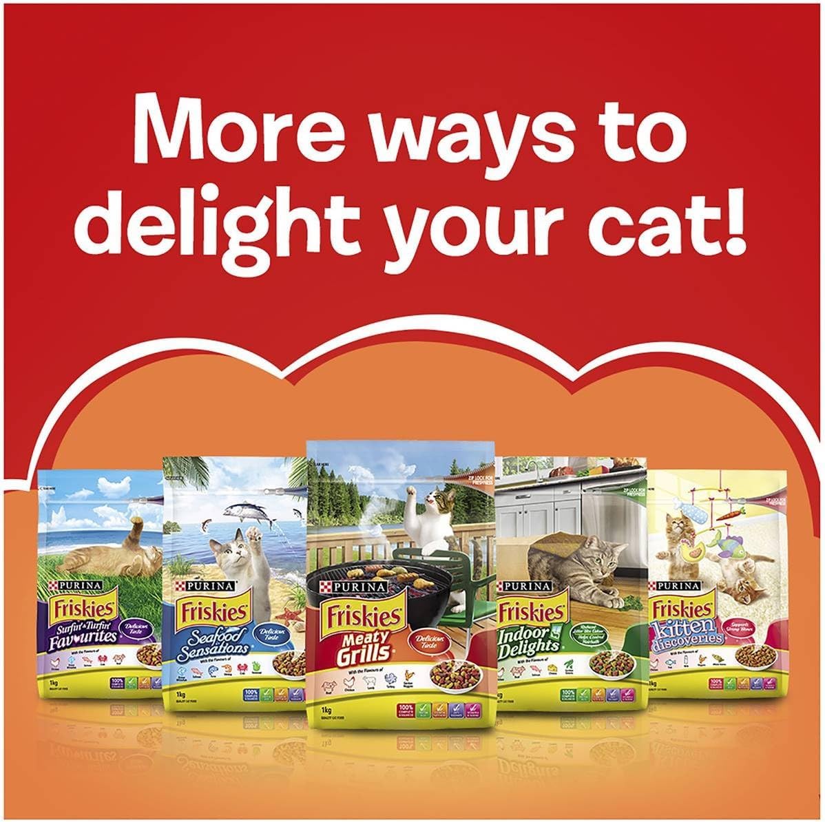 Purina Friskies Meaty Grill Adult Cat Food 1 kg