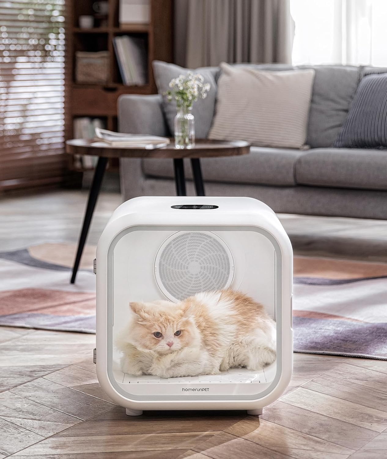 62L Dog Dryer Box, 360° Efficient Automatic and Quiet Cat Pet Dryer Box with Smart Temperature Control, Ideal for Cats and Medium Dogs (white)