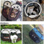 Pet Playpen Dog Tent, 114x114x58cm Foldable Portable Soft Dog Exercise Pen  (Large, Brown)