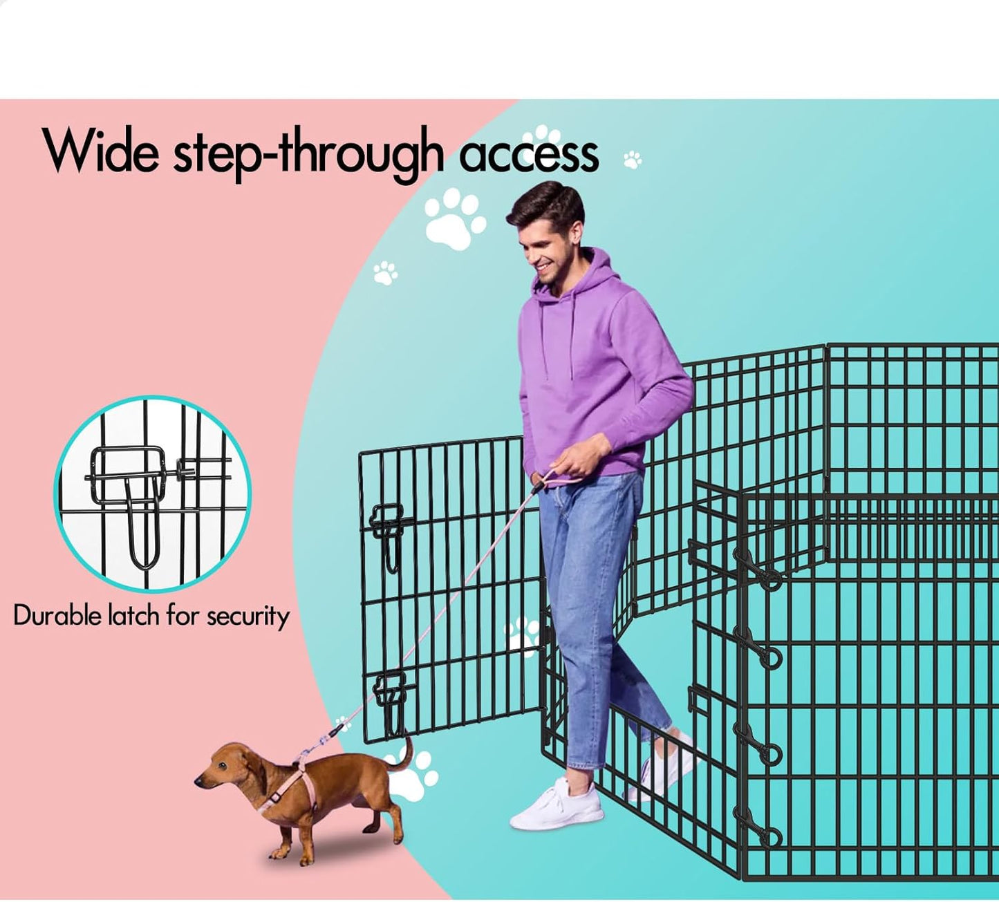 Beastie 30" Foldable Pet Dog Metal Playpen