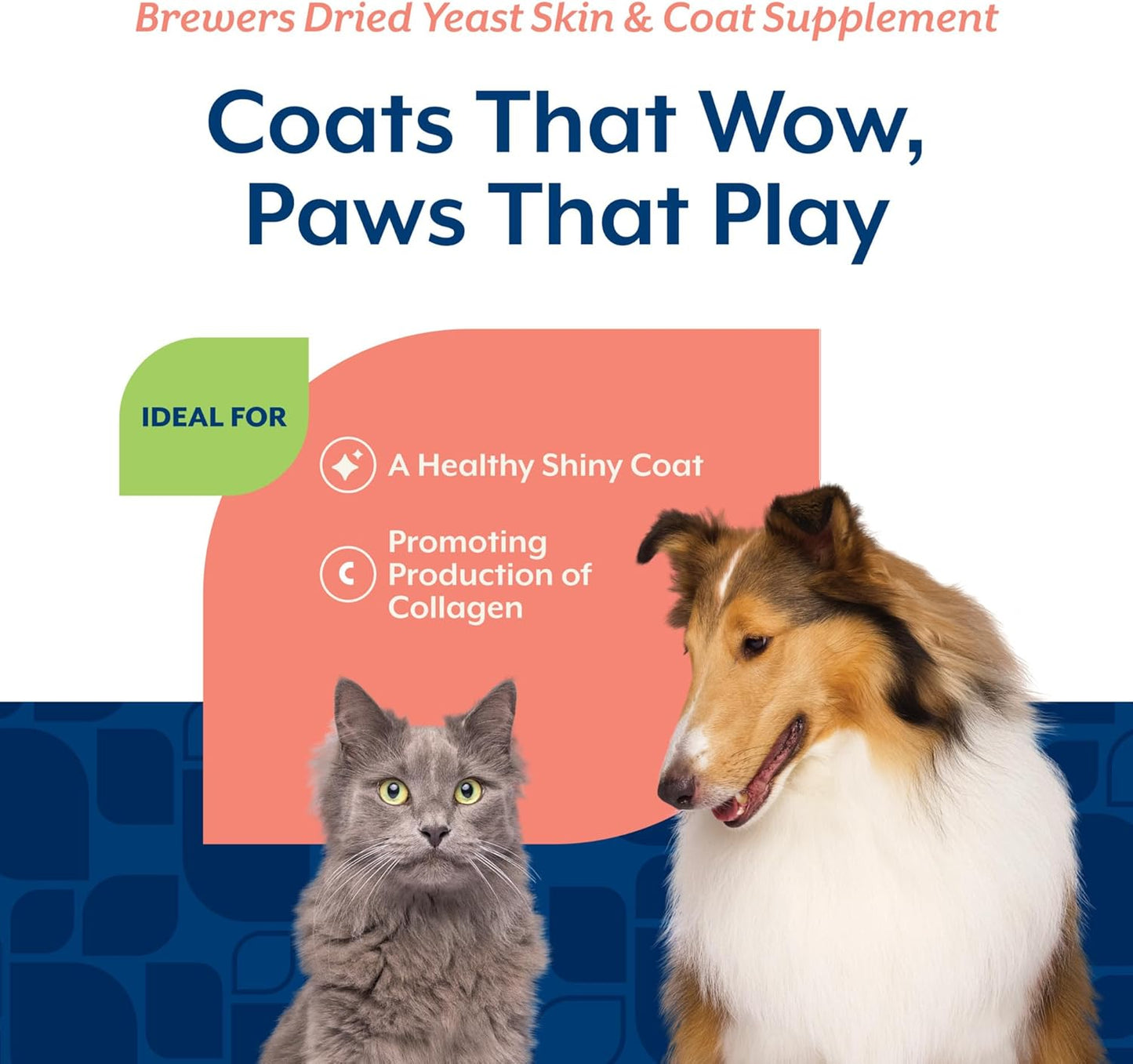 NaturVet Brewer's Dried Yeast Formula with Garlic Flavoring Plus Vitamins for Dogs and Cats, 1000 ct