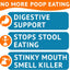 Chew No Poo - Coprophagia Treatment for Dogs - Prevent Dog Poop Eating - Natural Stool Eating Deterrent + Breath Aid - Probiotics & Digestive Enzymes - Boosts Gut Health - Made in USA - 120 Soft Chews