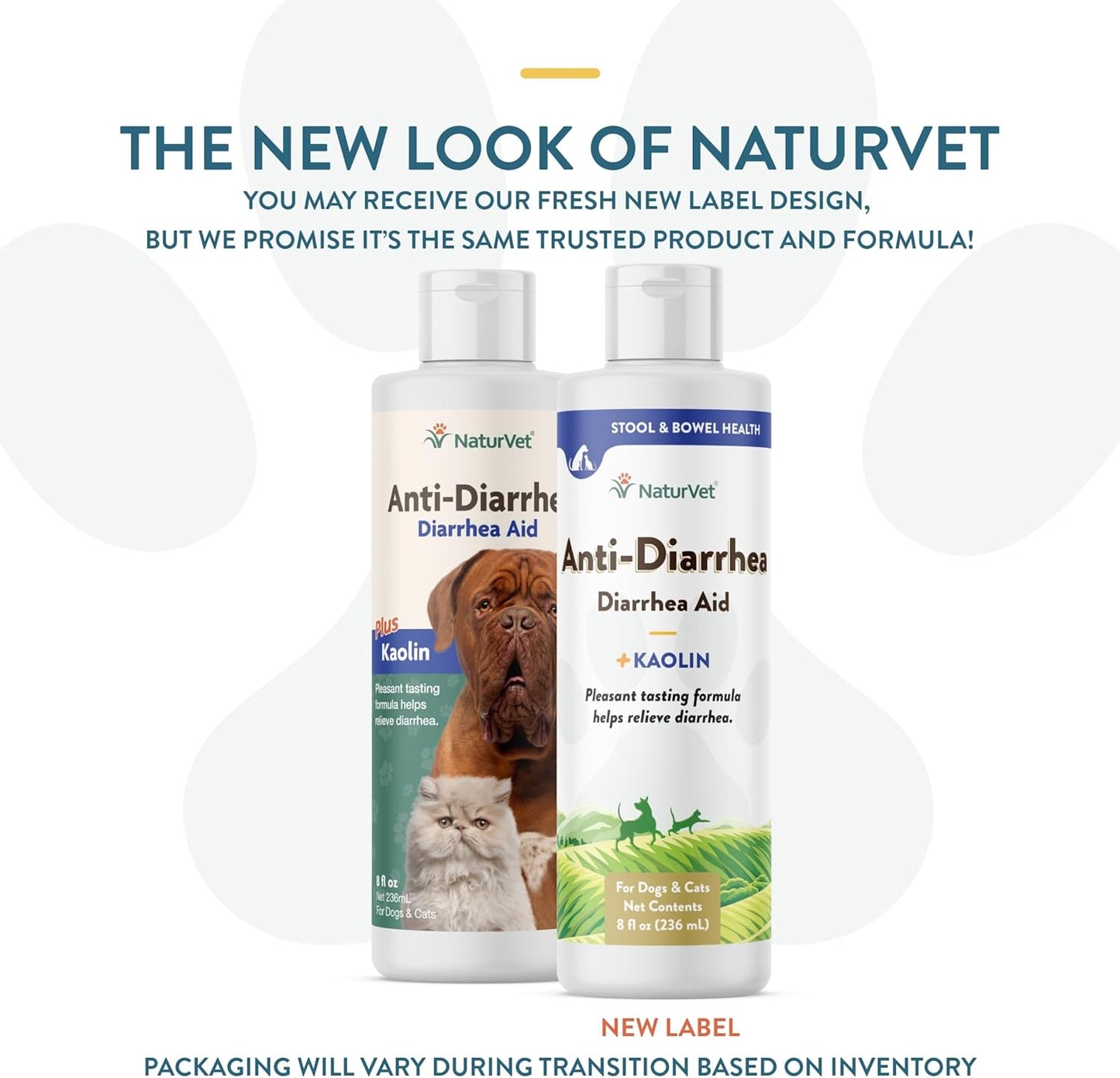 NaturVet Diarrhea Aid for Dogs and Cats, 237 ml